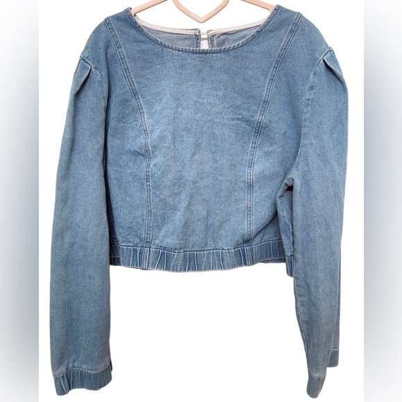 Source Unknown Tops - DENIM CROP TOP